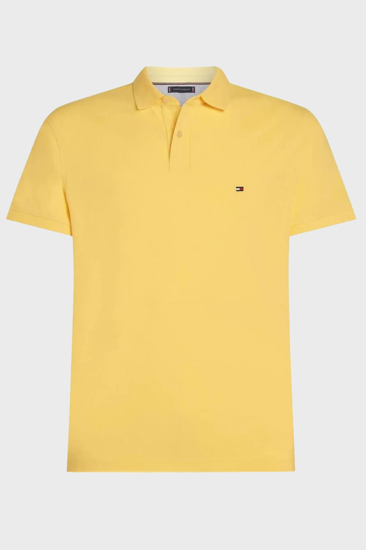 Tommy Hilfiger Streç Pamuklu Slim Fit Düğmeli Erkek Polo Yaka T Shirt MW0MW17771 ZF0 AÇIK SARI