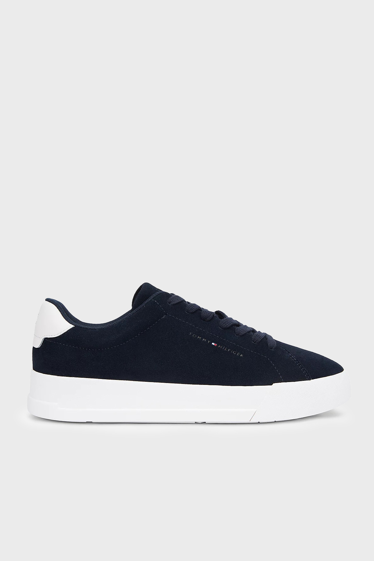 Tommy Hilfiger Süet Logolu Sneaker Erkek Ayakkabı FM0FM05716 DW5 LACİVERT