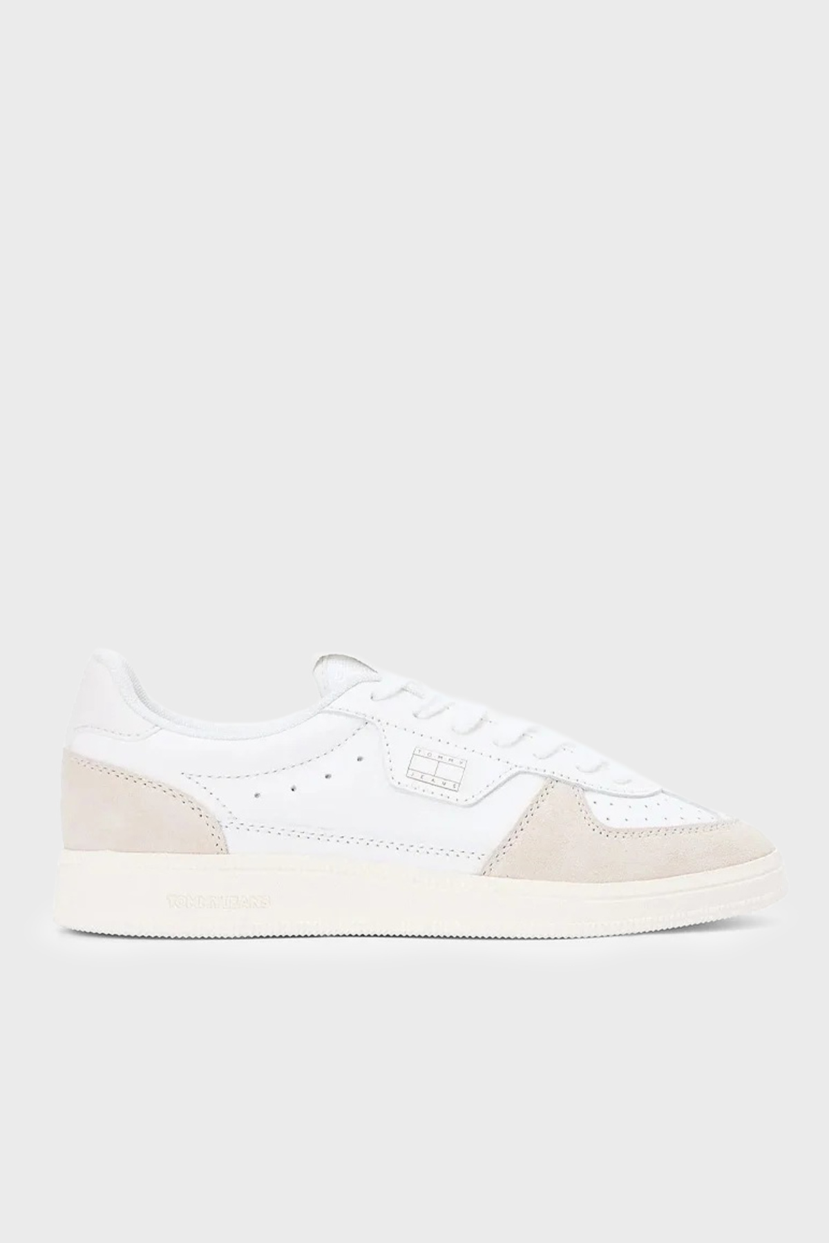 Tommy Jeans Deri Logolu Sneaker Kadın Ayakkabı EN0EN02988 01V BEYAZ