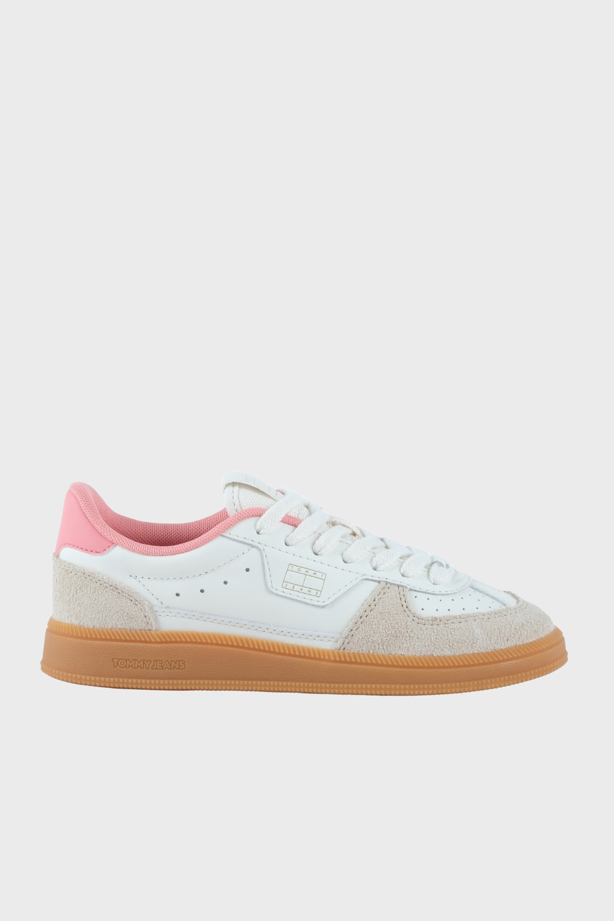 Tommy Jeans Deri Logolu Sneaker Kadın Ayakkabı EN0EN02988 0J2 PEMBE