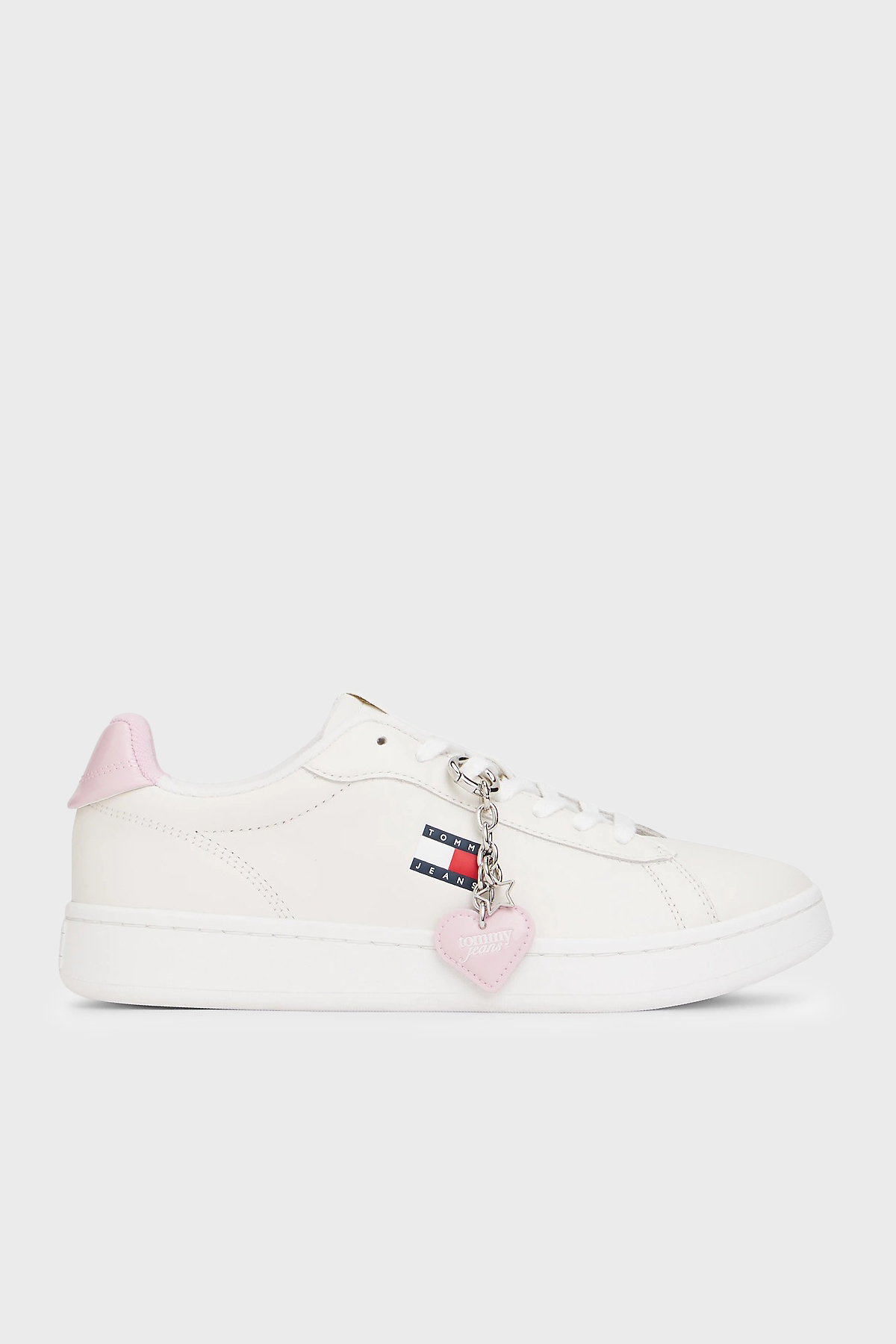 Tommy Jeans Hakiki Deri Logolu Sneaker Kadın Ayakkabı EN0EN03024 YBL BEYAZ