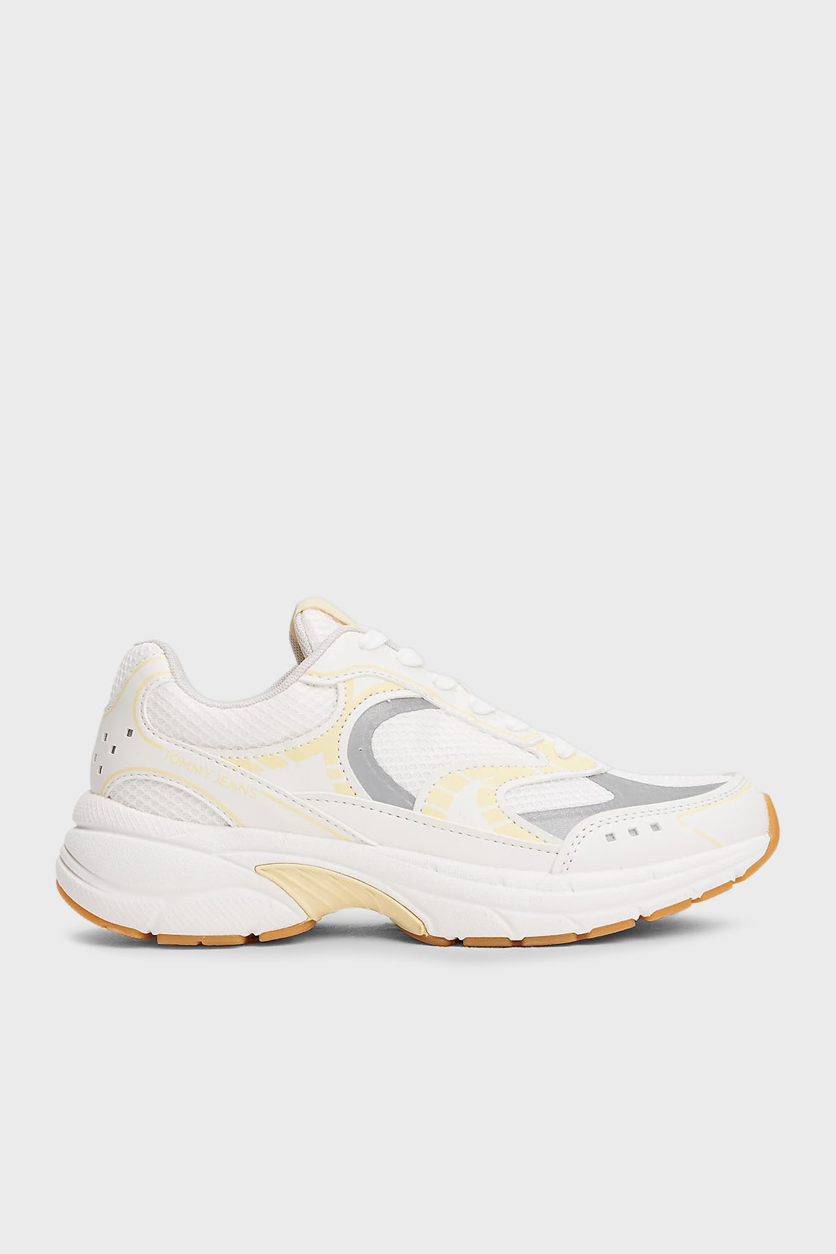 Tommy Jeans Logolu Kalın Tabanlı Sneaker Kadın Ayakkabı EN0EN02745 ZGB BEYAZ-SARI