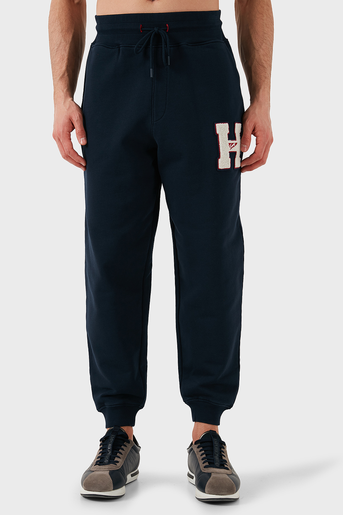 Tommy Jeans Pamuklu Relaxed Fit Normal Bel Ribanalı Paça Jogger Erkek Pantolon DM0DM21277 DYY LACİVERT