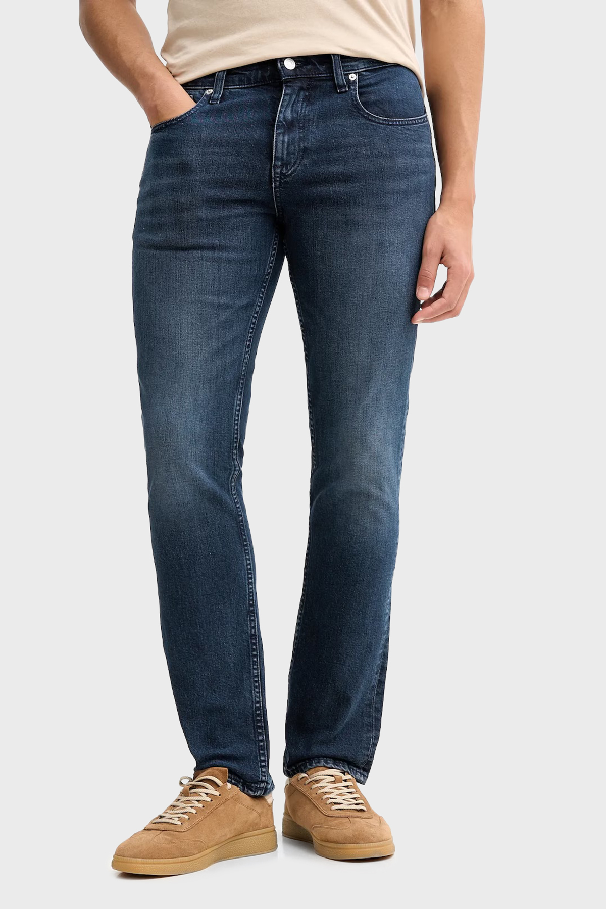 Tommy Jeans Pamuklu Slim Fit Nomal Bel Jeans Erkek Kot Pantolon DM0DM22587 1BK MAVİ