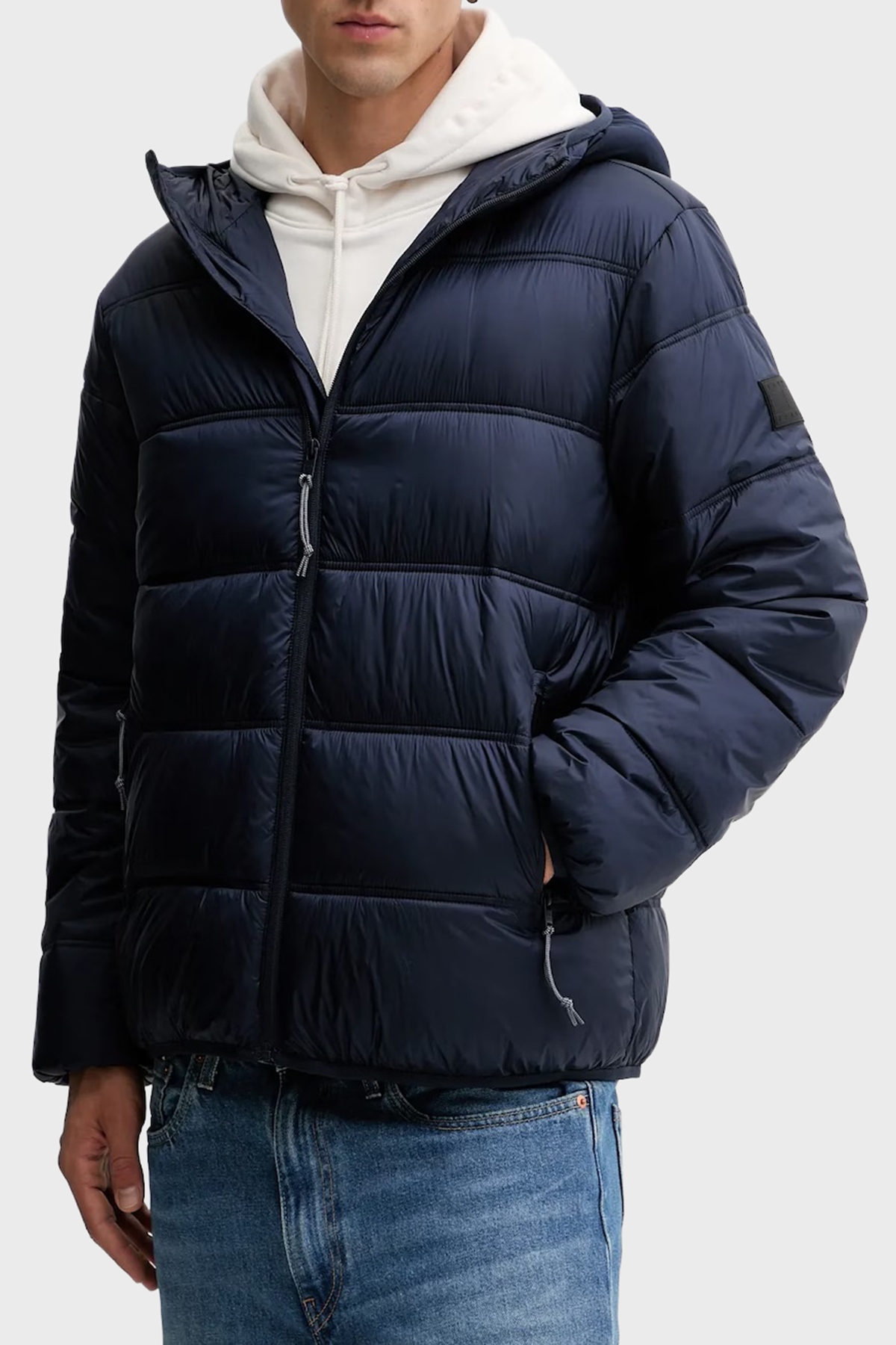Tommy Jeans Regular Fit Kapüşonlu Kapitoneli Şişme Erkek Mont DM0DM22044 C1G LACİVERT