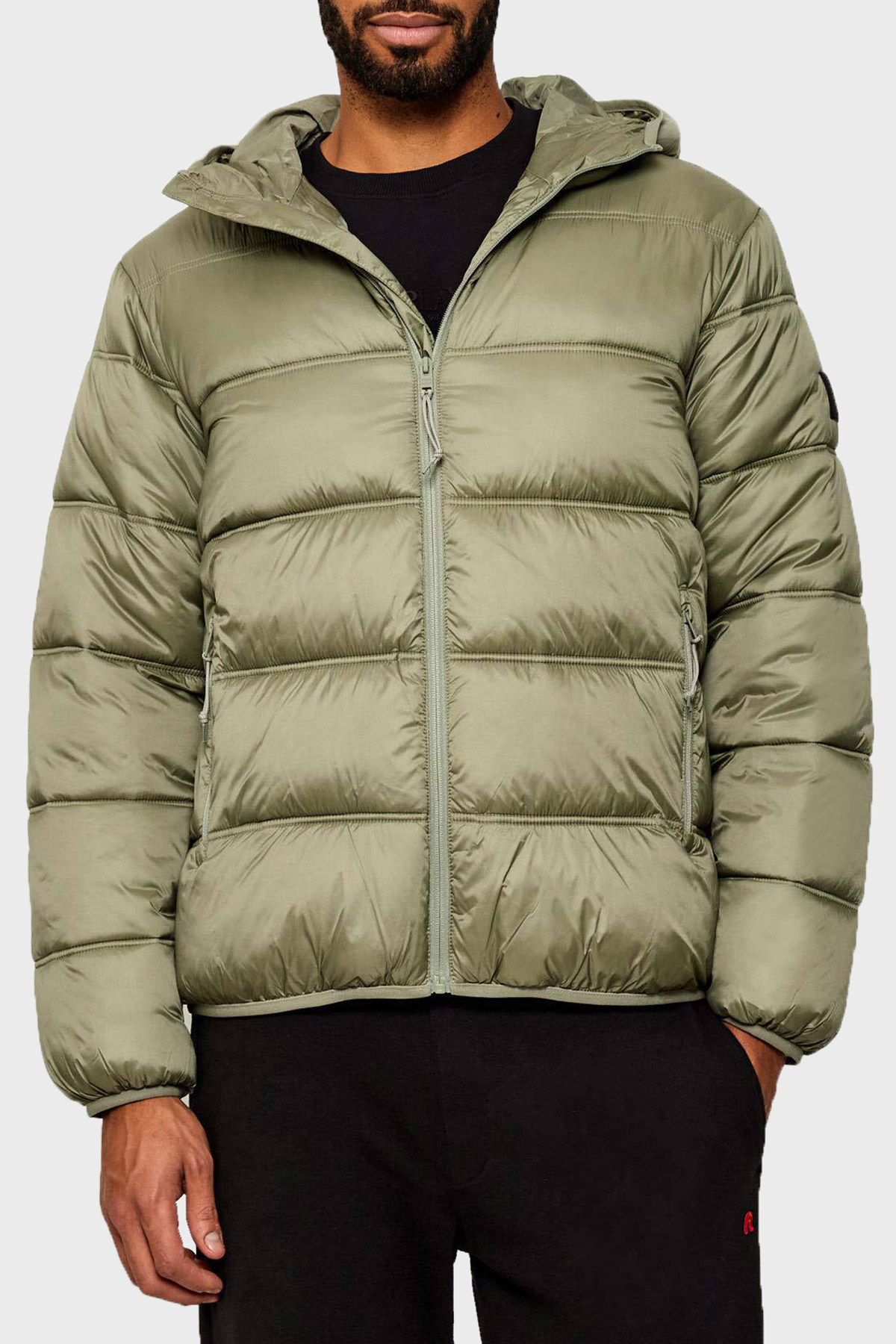 Tommy Jeans Regular Fit Kapüşonlu Kapitoneli Şişme Erkek Mont DM0DM22044 M1L YEŞİL