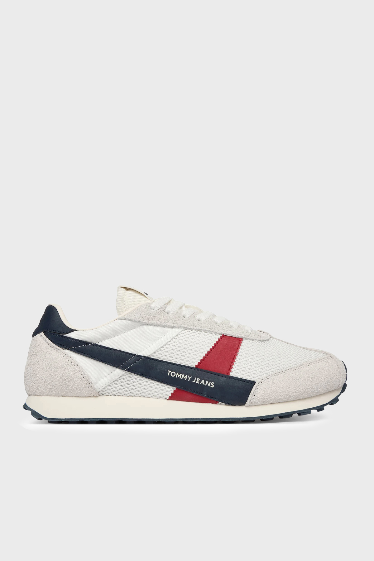 Tommy Jeans Süet Sneaker Erkek Ayakkabı EM0EM01715 0GY BEYAZ-LACİVERT