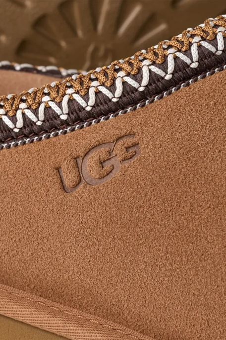 Ugg Logolu Dikiş Detaylı Süet Erkek Terlik 1174671 Taba