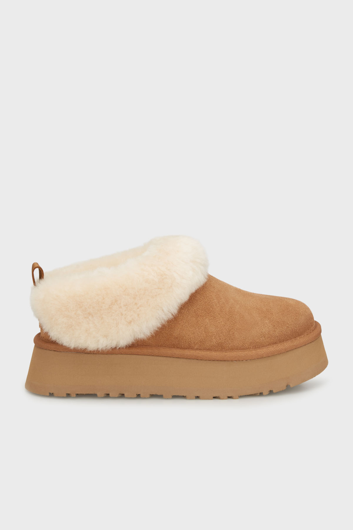 Ugg Logolu Hakiki Deri Ve Yün Karışımlı Kürk Detaylı Süet Kadın Terlik 1171393 TABA