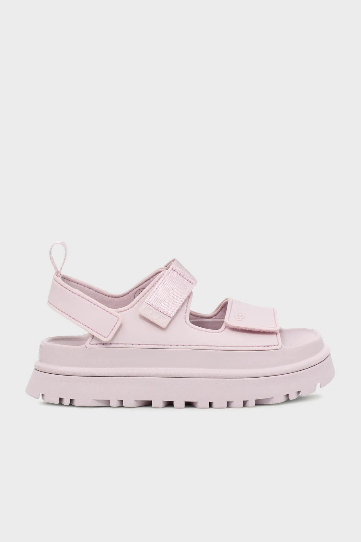 Ugg Logolu Tırtıklı Kalın Taban Cırtlı Kadın Sandalet 1152685 AÇIK PEMBE