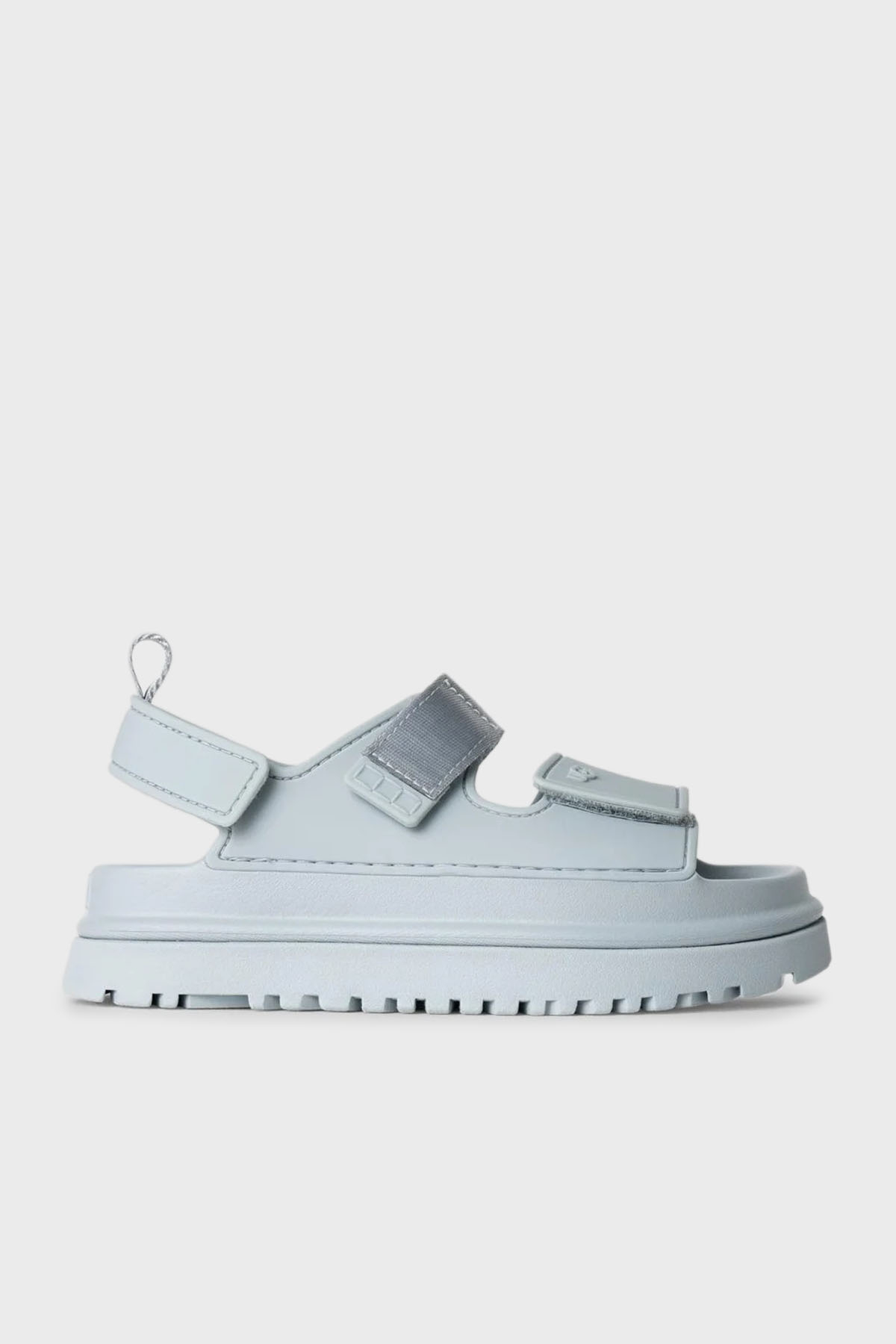 Ugg Logolu Tırtıklı Kalın Taban Cırtlı Çocuk Sandalet 1152813K AÇIK MAVİ