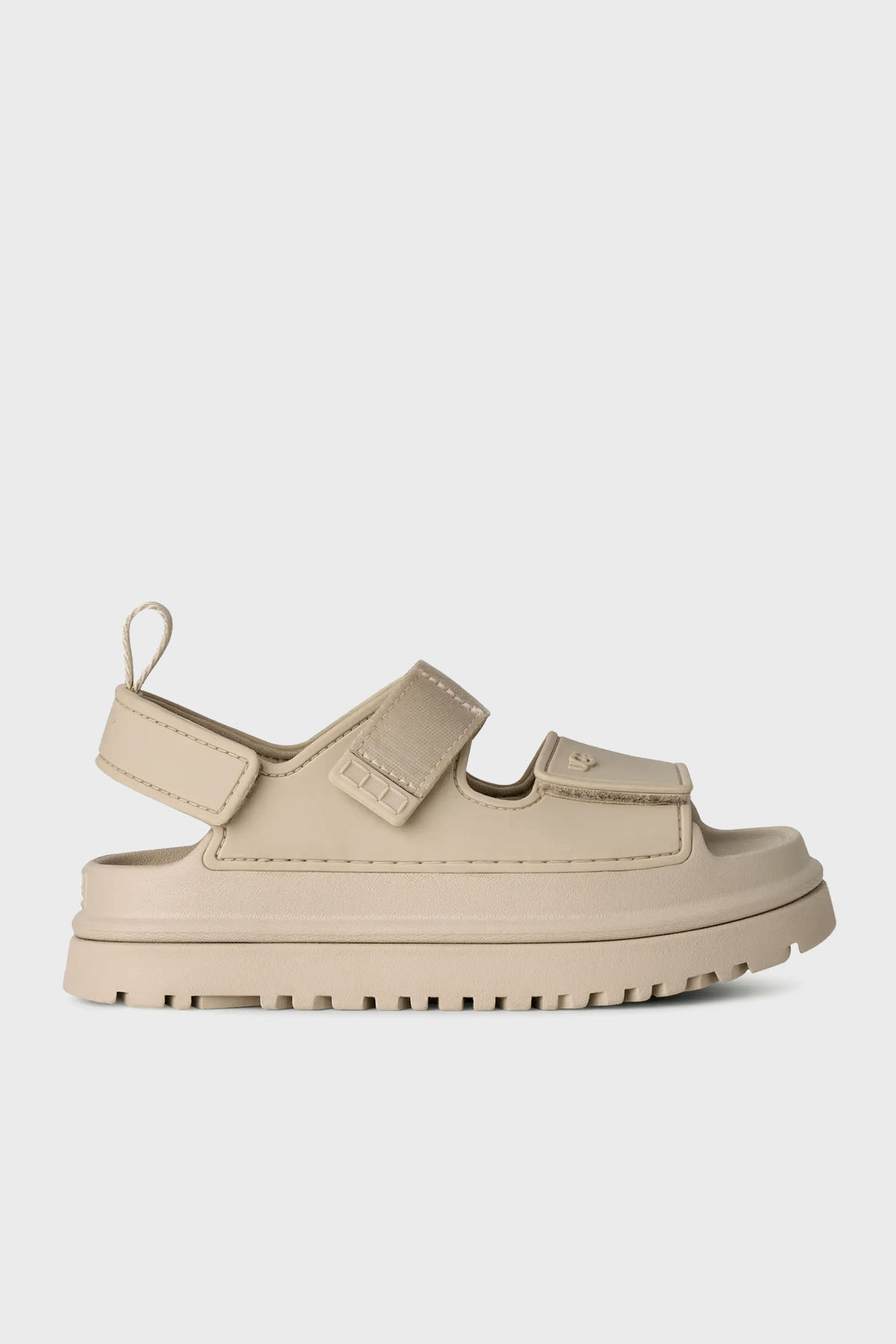 Ugg Logolu Tırtıklı Kalın Taban Cırtlı Çocuk Sandalet 1152813K BEJ