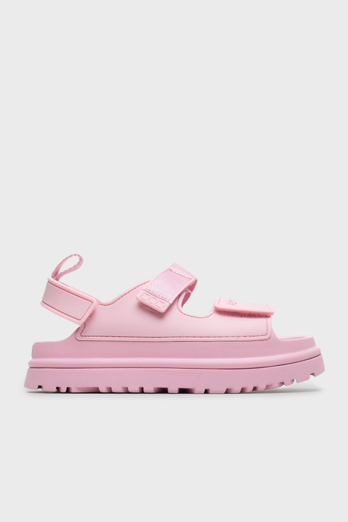 Ugg Logolu Tırtıklı Kalın Taban Cırtlı Çocuk Sandalet 1152813K PEMBE