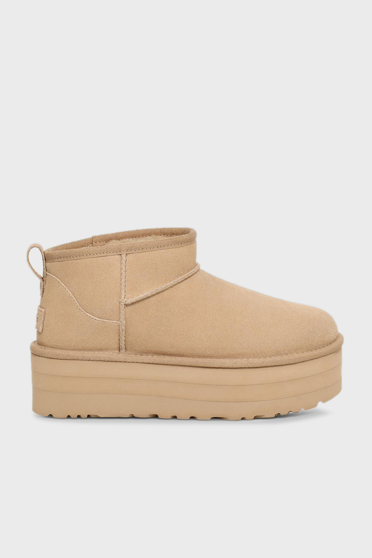 Ugg W Classic Kalın Taban Hakiki Deri Mini Kadın Bot 1135092 KUM