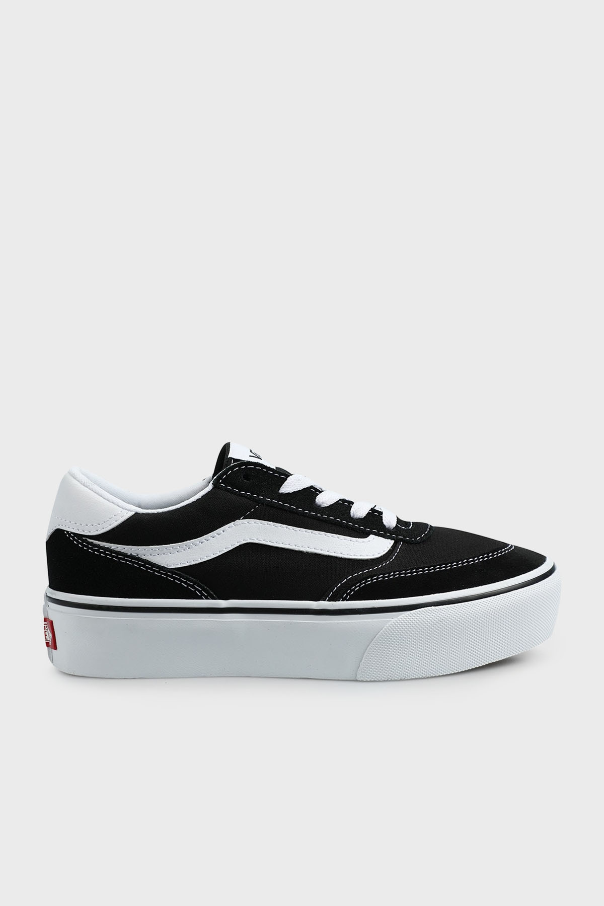 Vans Brooklyn LS Platform Süet Logolu Casual Kadın Ayakkabı VN000DC4BA21 SİYAH-BEYAZ