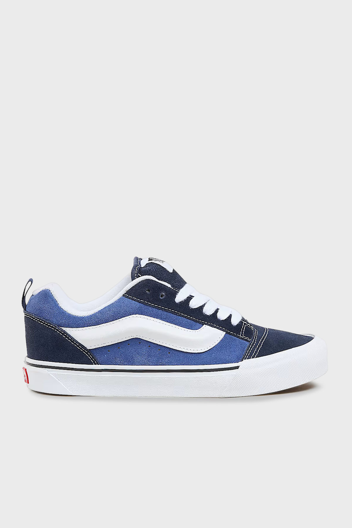 Vans Knu Skool Logolu Süet Sneaker Unisex Ayakkabı VN0009QCNWD1 LACİVERT-BEYAZ