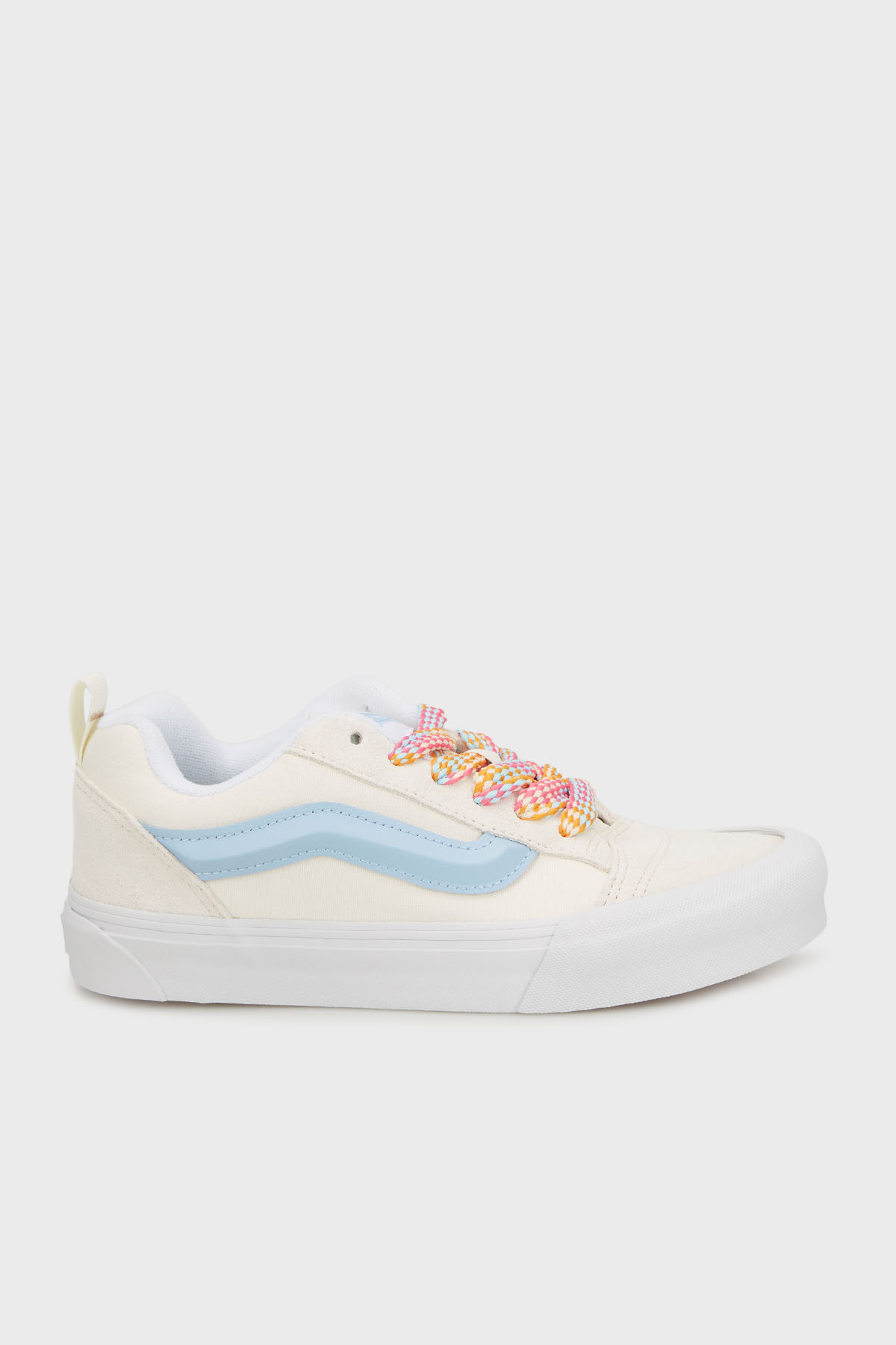 Vans Knu Skool Süet Logolu Sneaker Unisex Ayakkabı VN000D6ZZ5D1 KREM-MAVİ