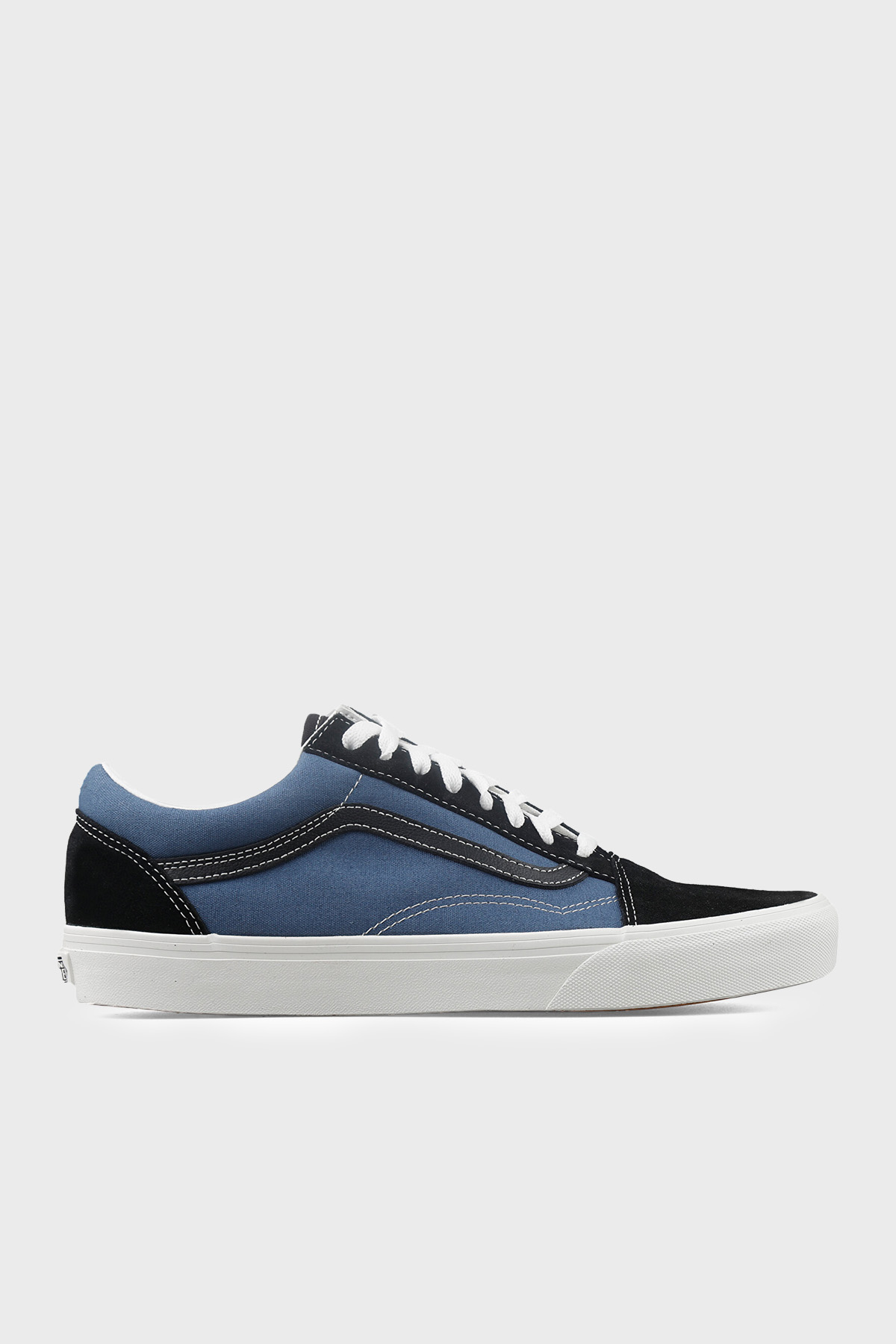 Vans Old Skool Logolu Süet Detaylı Sneaker Unisex Ayakkabı VN000D7ZNGV1 Mavi-Siyah