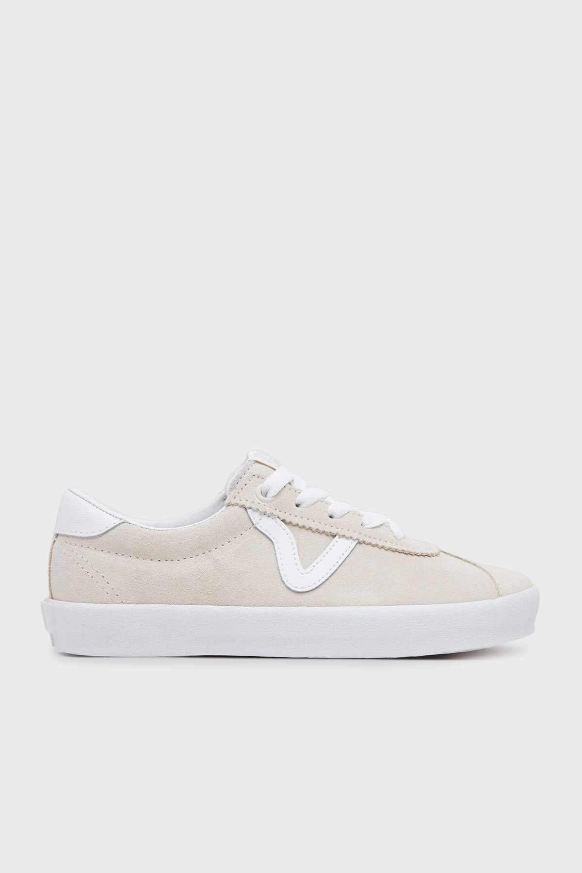 Vans Sport Low Logolu Deri Detaylı Süet Sneaker Unisex Ayakkabı VN000D1PDJR1 BEJ