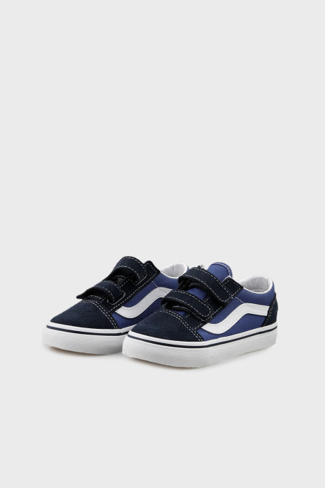 Vans TD Old Skool V Cırt Cırtlı Süet ve Kanvas Sneaker Unisex Çocuk Ayakkabı VN000D3YNVY1 LACİVERT - 3