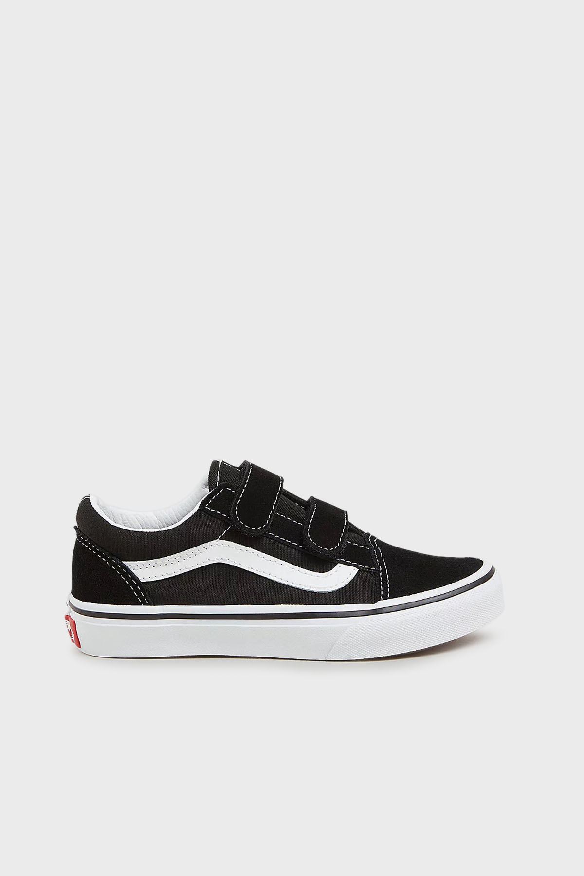 Vans UY Old Skool V Cırt Cırtlı Deri Sneaker Unisex Çocuk Ayakkabı VN000VHE6BT1 SİYAH-BEYAZ