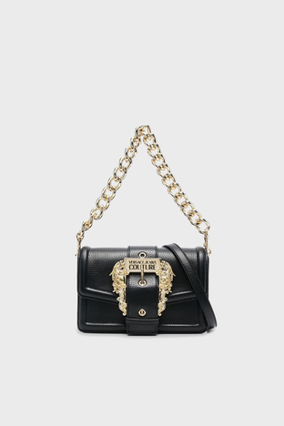 Versace Jeans Couture Barok Tokalı Çıkarılabilir Uzatma Askılı Zincirli Bayan Çanta 75VA4BFC ZS413 899 SİYAH - Versace Jeans Couture