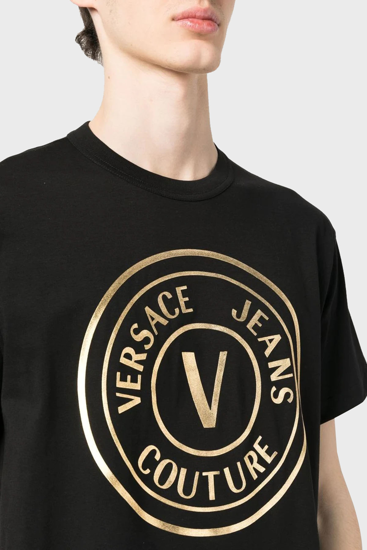 Versace Jeans Couture Baskılı Bisiklet Yaka % 100 Pamuk Versace Jeans Couture Baskılı Bisiklet Yaka % 100 Pamuk