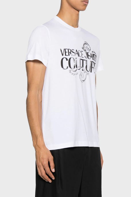 Versace Jeans Couture Logolu Bisiklet Yaka Pamuklu Slim Fit Erkek
