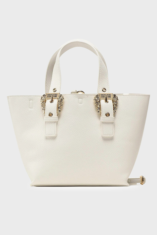 Versace Jeans Couture Logolu Çıkarılabilir Uzatma Askılı Bayan Çanta 74VA4BFA ZS413 003 BEYAZ - Versace Jeans Couture