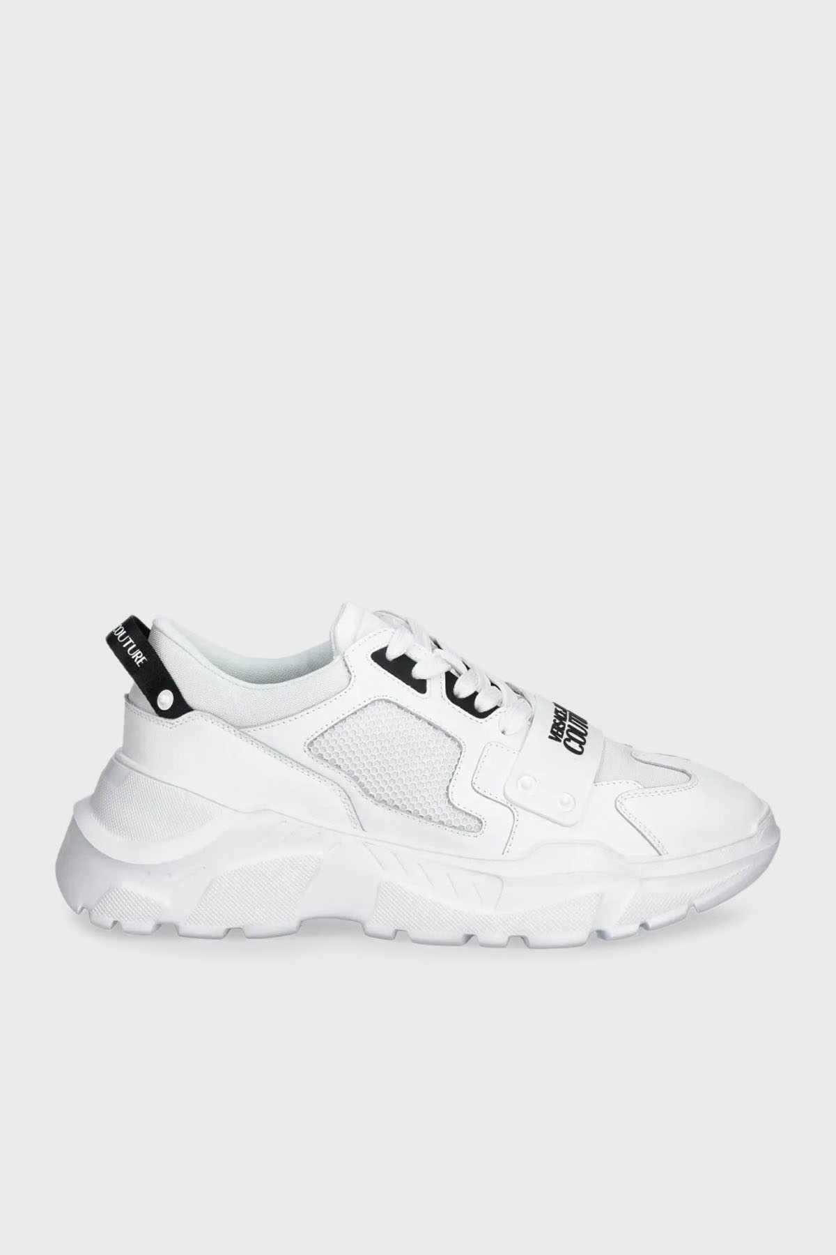 Versace Jeans Couture Logolu Kalın Taban Sneaker Erkek Ayakkabı 78YA3SC4 ZSC55 003 BEYAZ