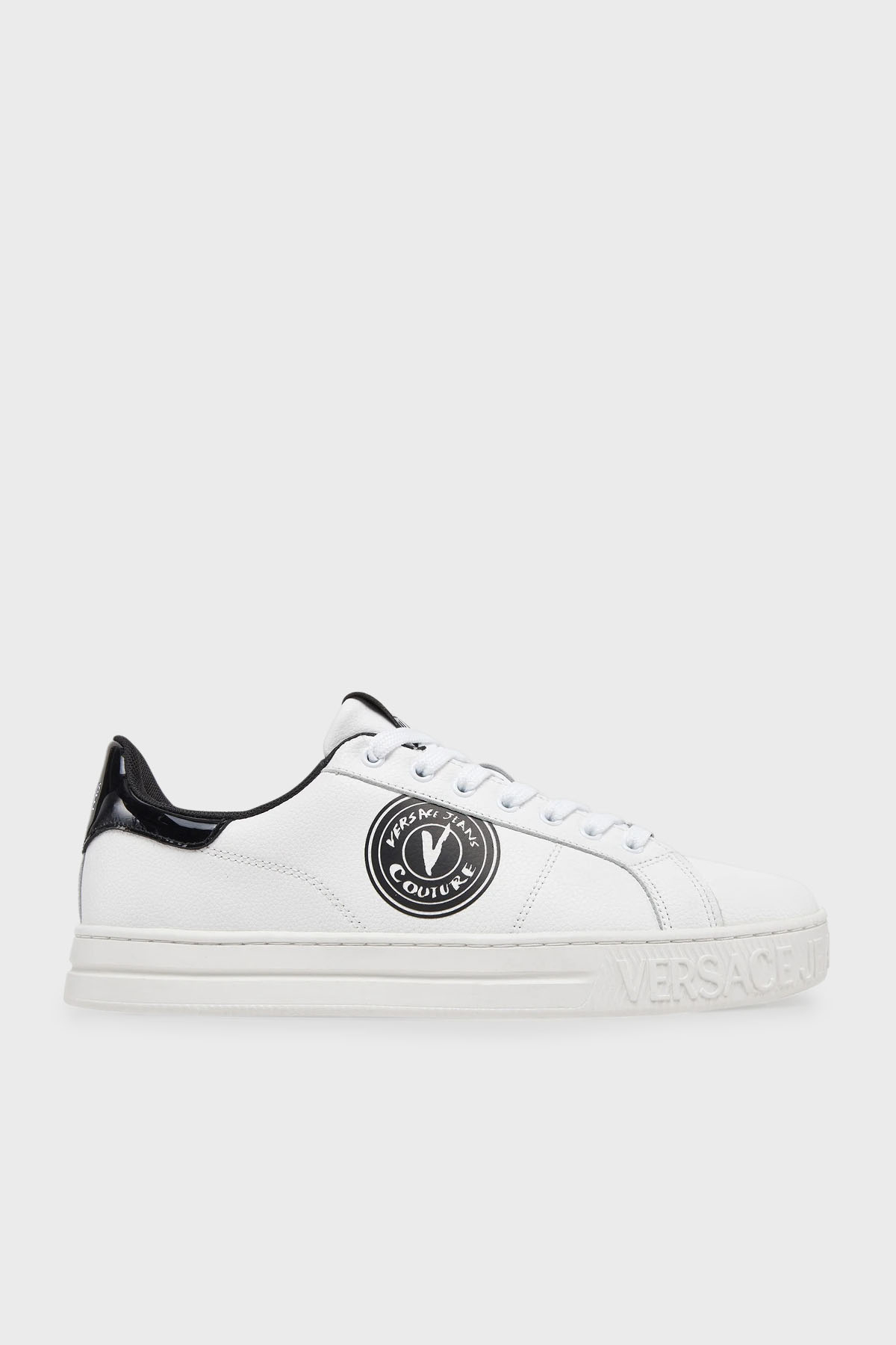 Versace Jeans Couture Logolu Kalın Taban Sneaker Erkek Ayakkabı 78YA3SK1 ZPB01 003 BEYAZ