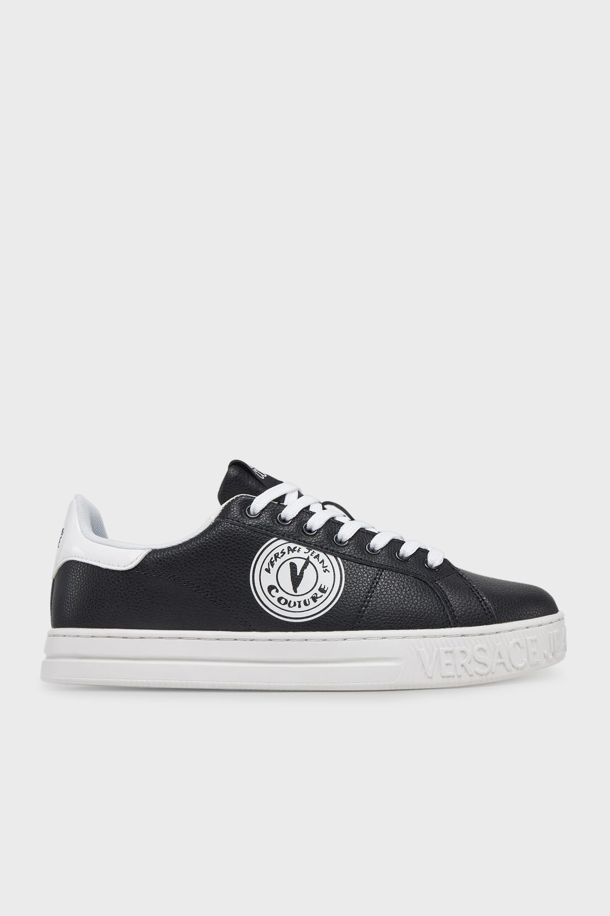 Versace Jeans Couture Logolu Kalın Taban Sneaker Erkek Ayakkabı 78YA3SK1 ZPB01 899 SİYAH